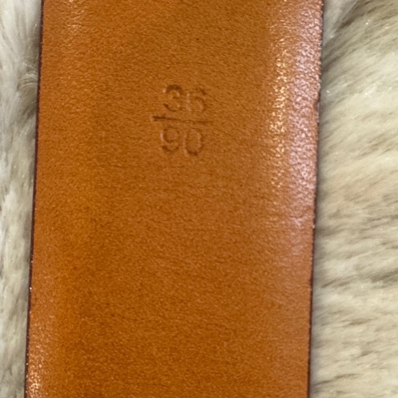 Polo by Ralph Lauren Brown Leather Belt with Gold Buckle - Picture 4 of 6